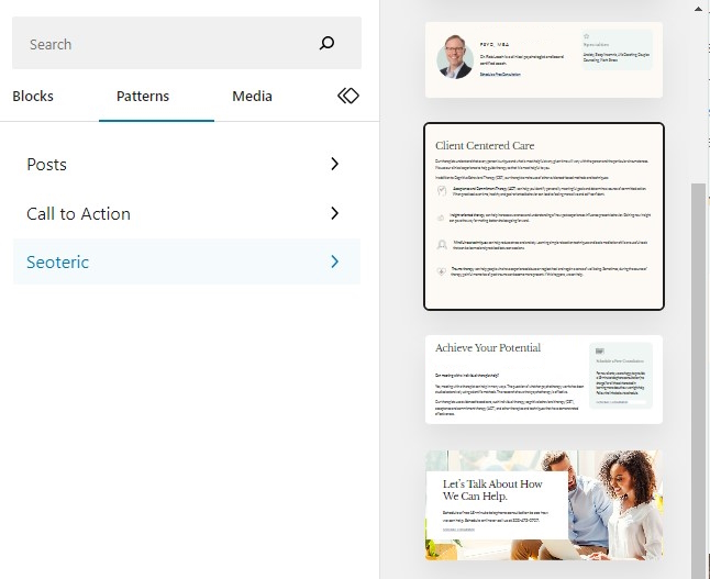 Block Patterns for WordPress