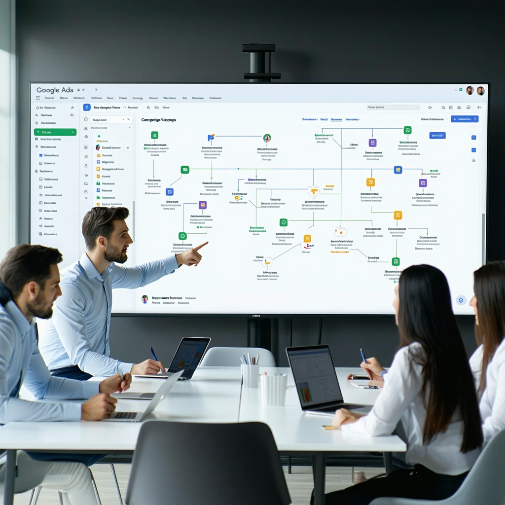 Google Ads Tree Table Views feature showing hierarchical campaign data