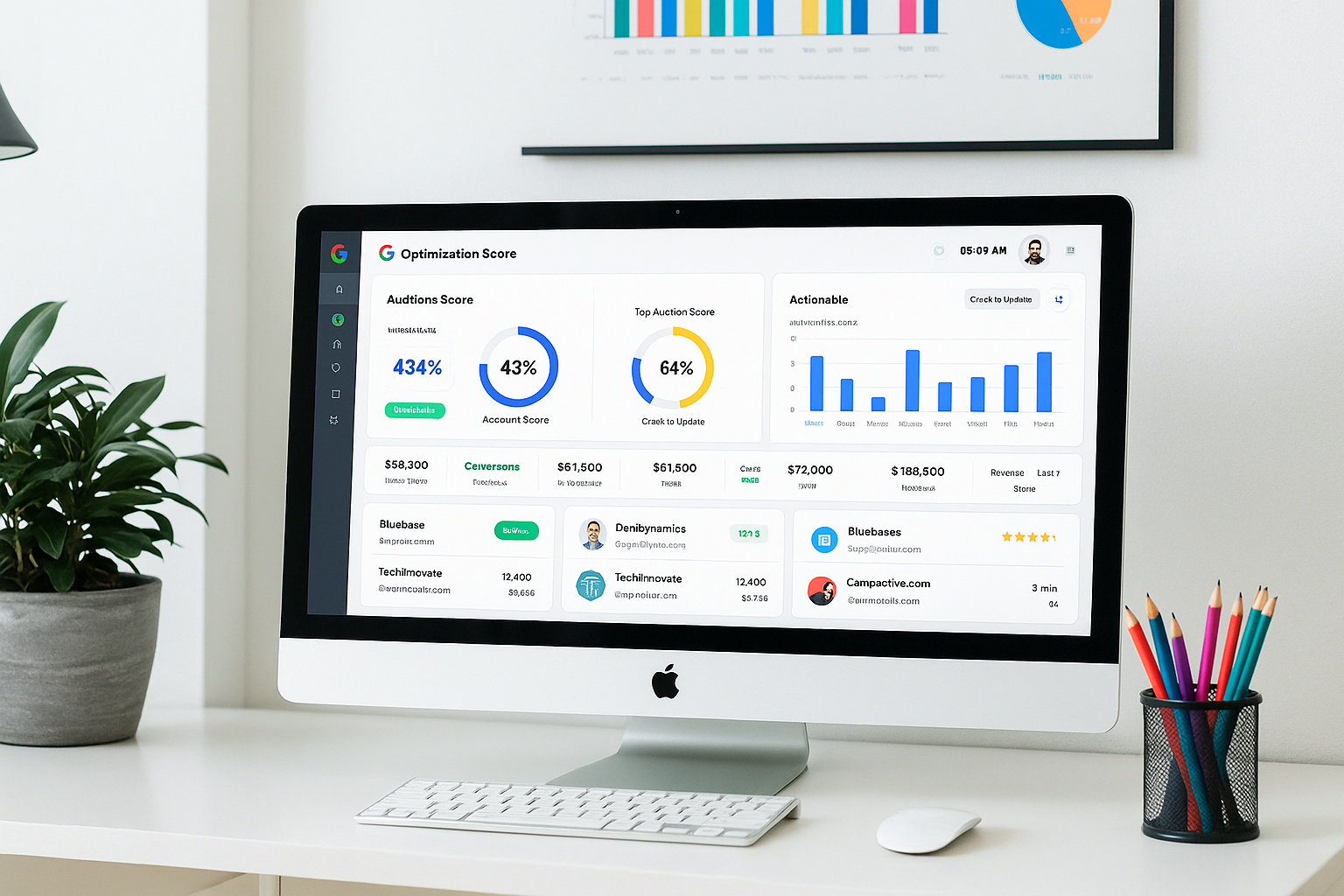 Google Ads Recommendation Tips and Optimization Score Column