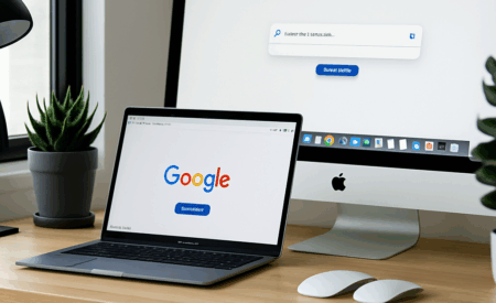 Google AI Mode Button on Homepage Search Box