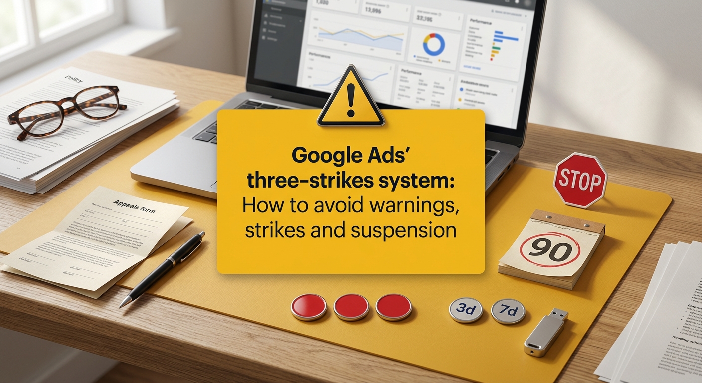 Google Ads’ three-strikes system: How to avoid warnings, strikes and suspension